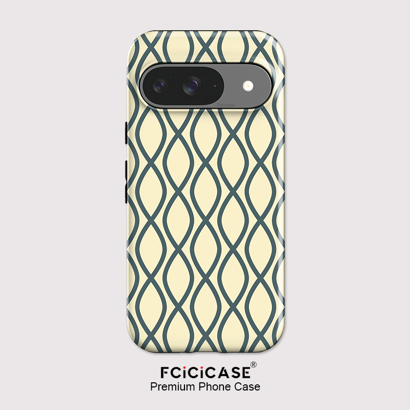 Matte Pc Case - Fcicicase ファッションストライププリントスマホケース Google Pixel 9 8