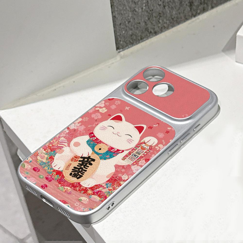 日本の桜柄招き猫スマホケース、幸運をもたらす可愛い耐衝撃ソフ - Computer Case のレビューと価格