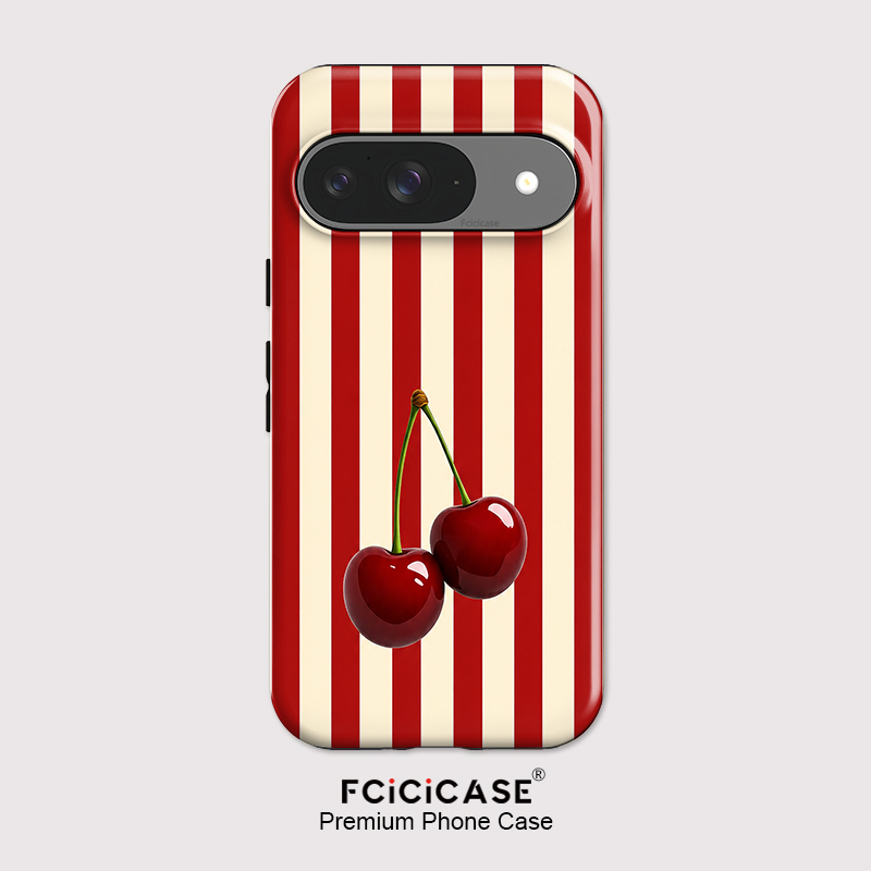 Fcicicase チェリーストライプパターン電話ケース G - Matte Pc Case のレビューと価格