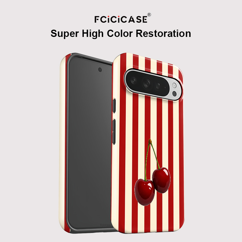 Fcicicase チェリーストライプパターン電話ケース G - Matte Pc Case のレビューと価格