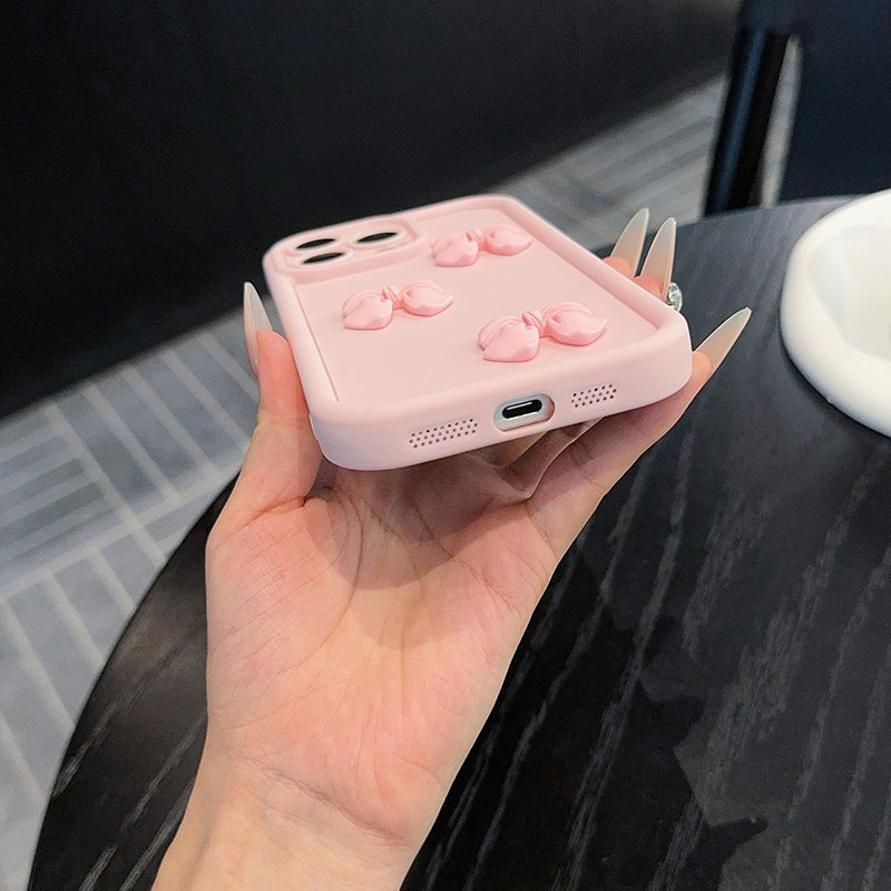 ピンクの蝶ネクタイ付きスマホケース iPhone 15 16 - Matte Pc Case のレビューと価格